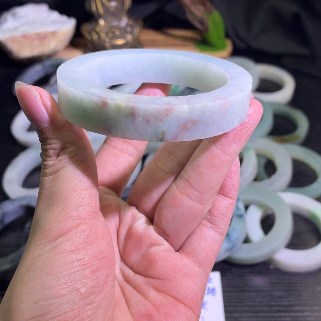 定制翡翠未镶嵌天然翡翠A货毛胚手镯定制