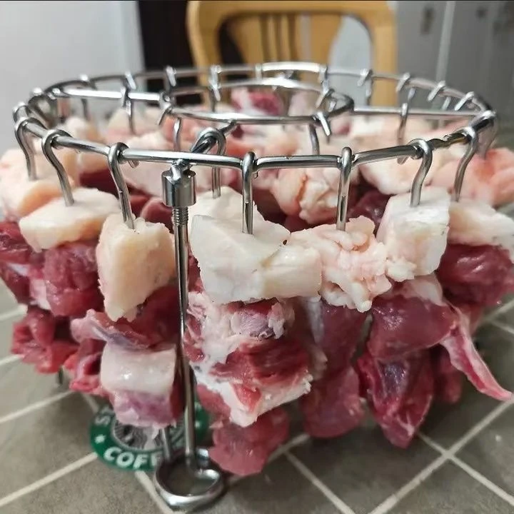 吊炉烤架不锈钢烤架空气炸锅家用烤架挂圆形架烤箱烤串烧烤架