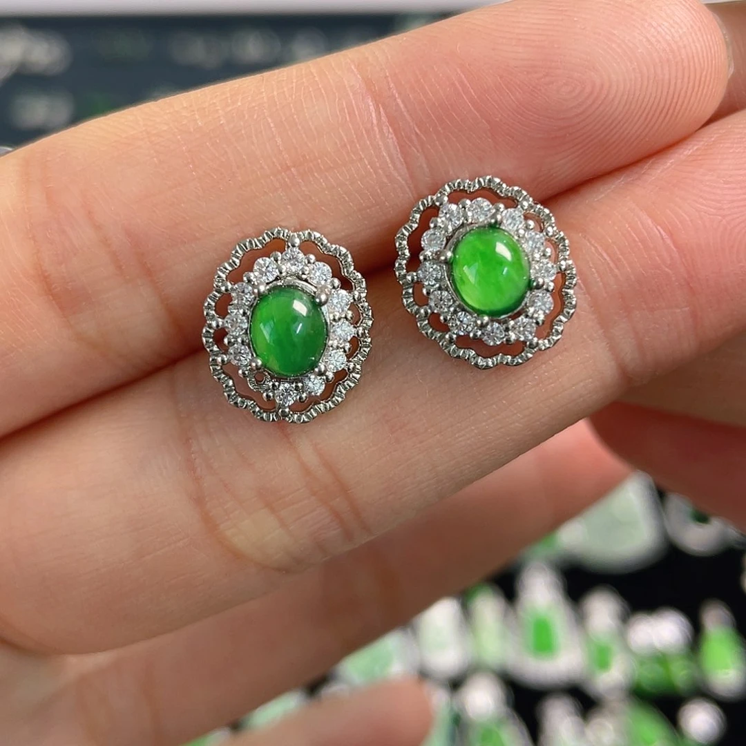 未镶嵌翡翠耳饰耳钉