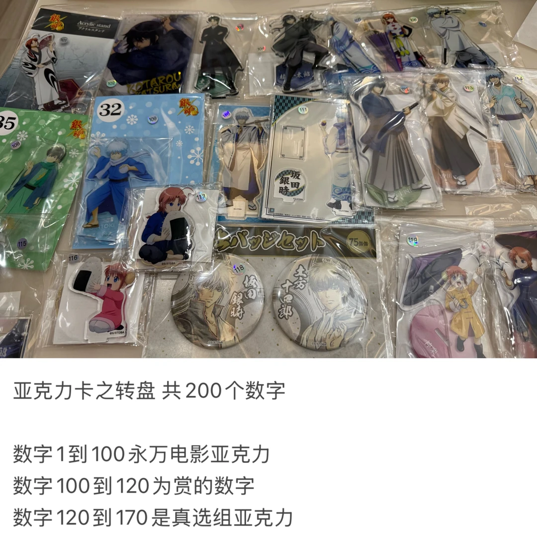 银魂 亚克力立牌转盘吧唧/默认厂瑕未成年禁止下单