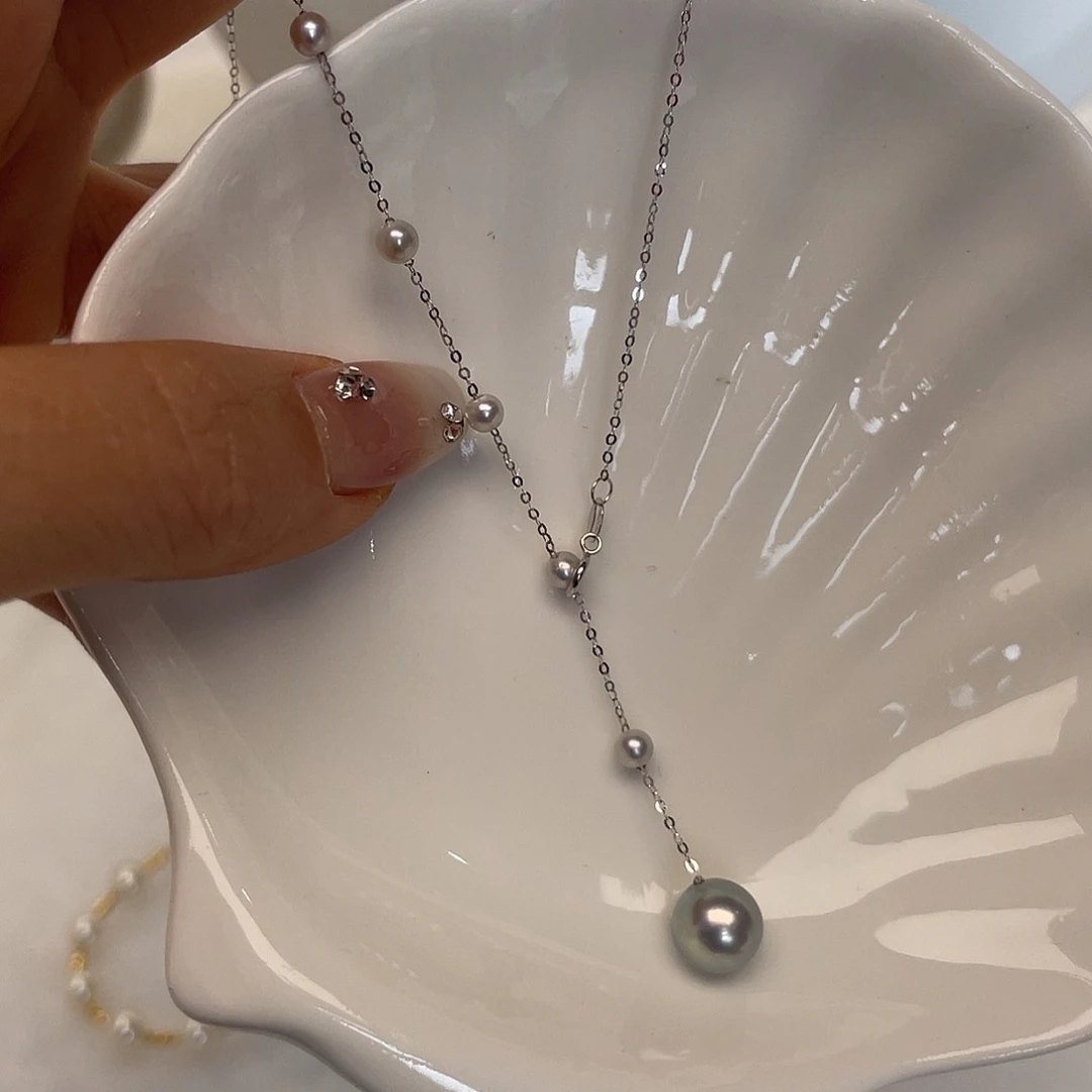 海水珍珠18K金镶嵌项链