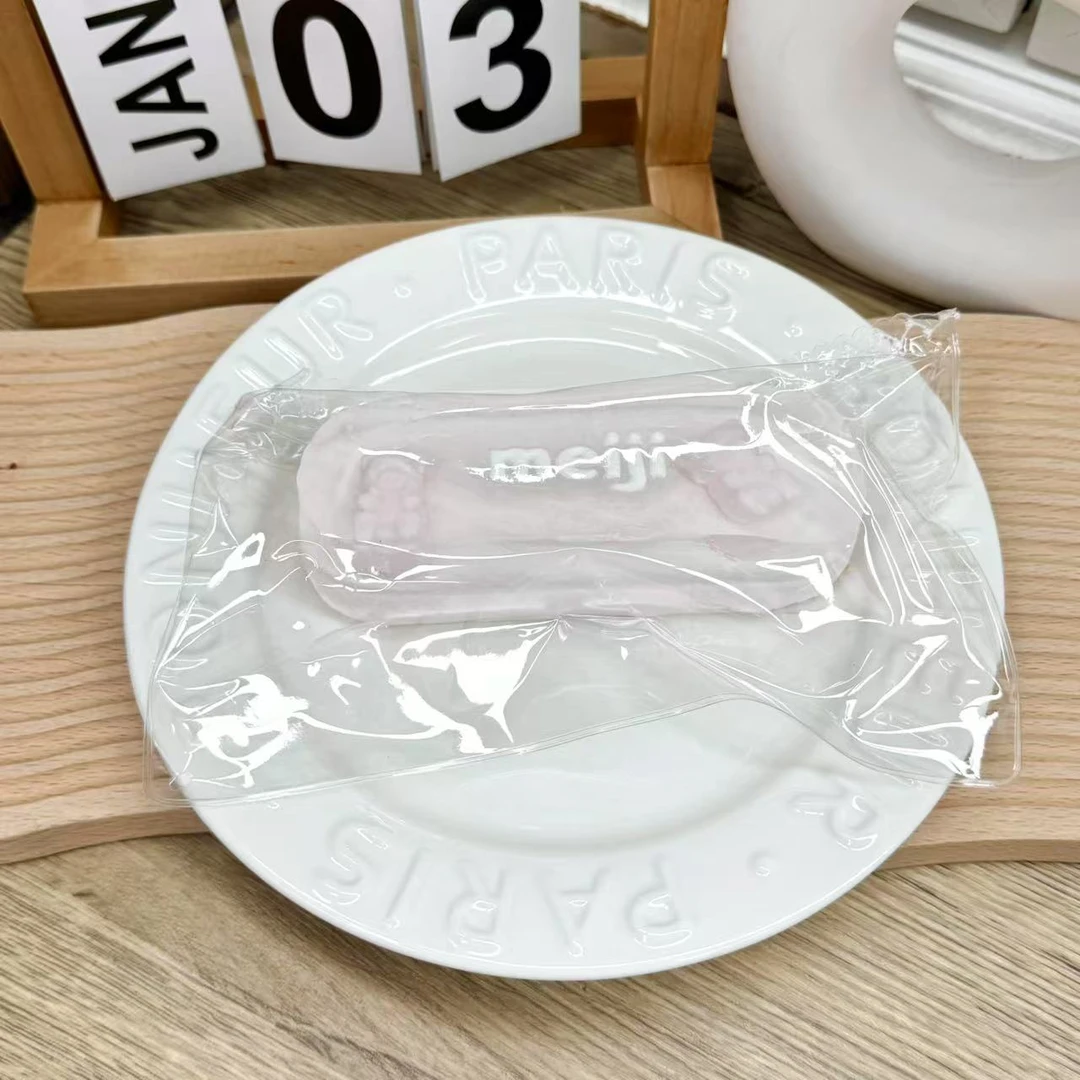 【粉色小熊果冻明治条】硅胶捏捏乐解压玩具