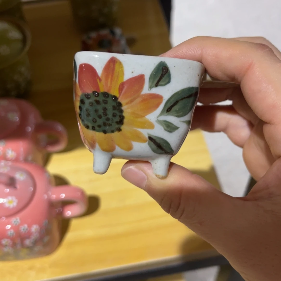 杯钟*姐素浅陶瓷手工手绘