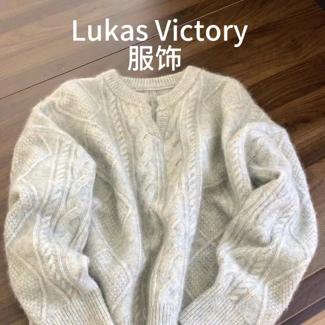 CB-L2472-秋冬季上新时尚潮流百搭毛衣贴布刺绣男女同款