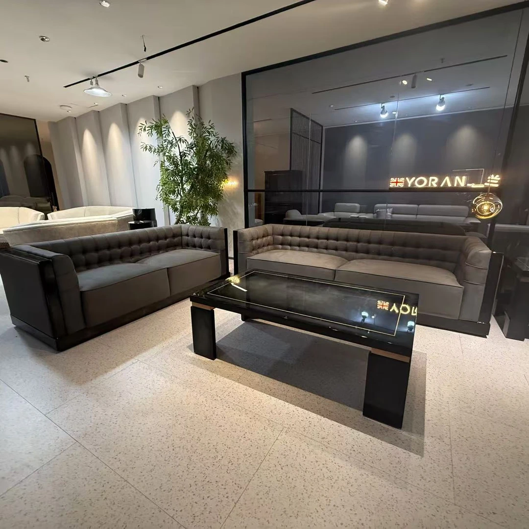 曼尼沙发实木钢琴烤漆磨砂绒布外单出口轻奢定制款