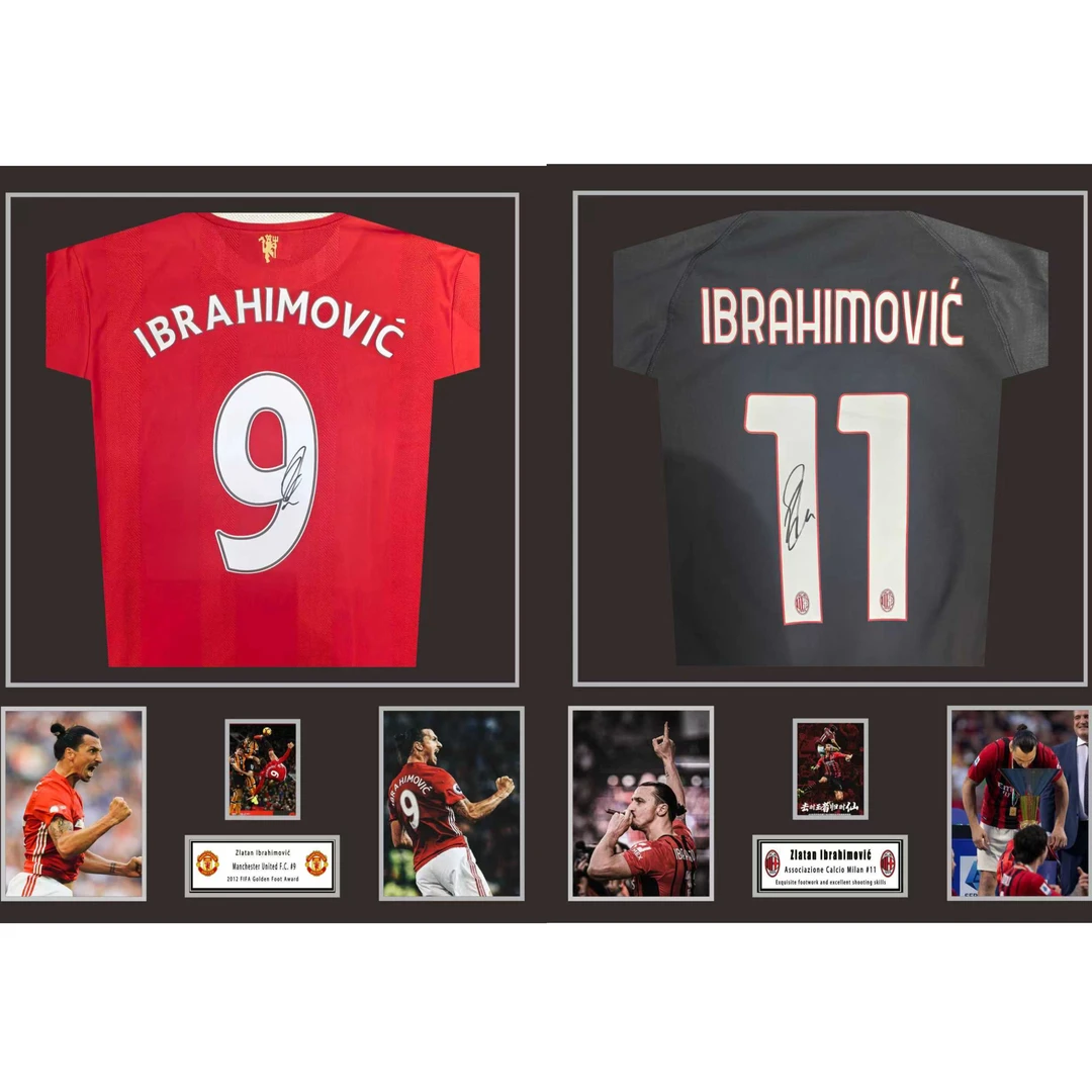 【TIPTOP亲签】伊布 曼联/AC米兰 9/11号 球衣 证书ICONS/TD