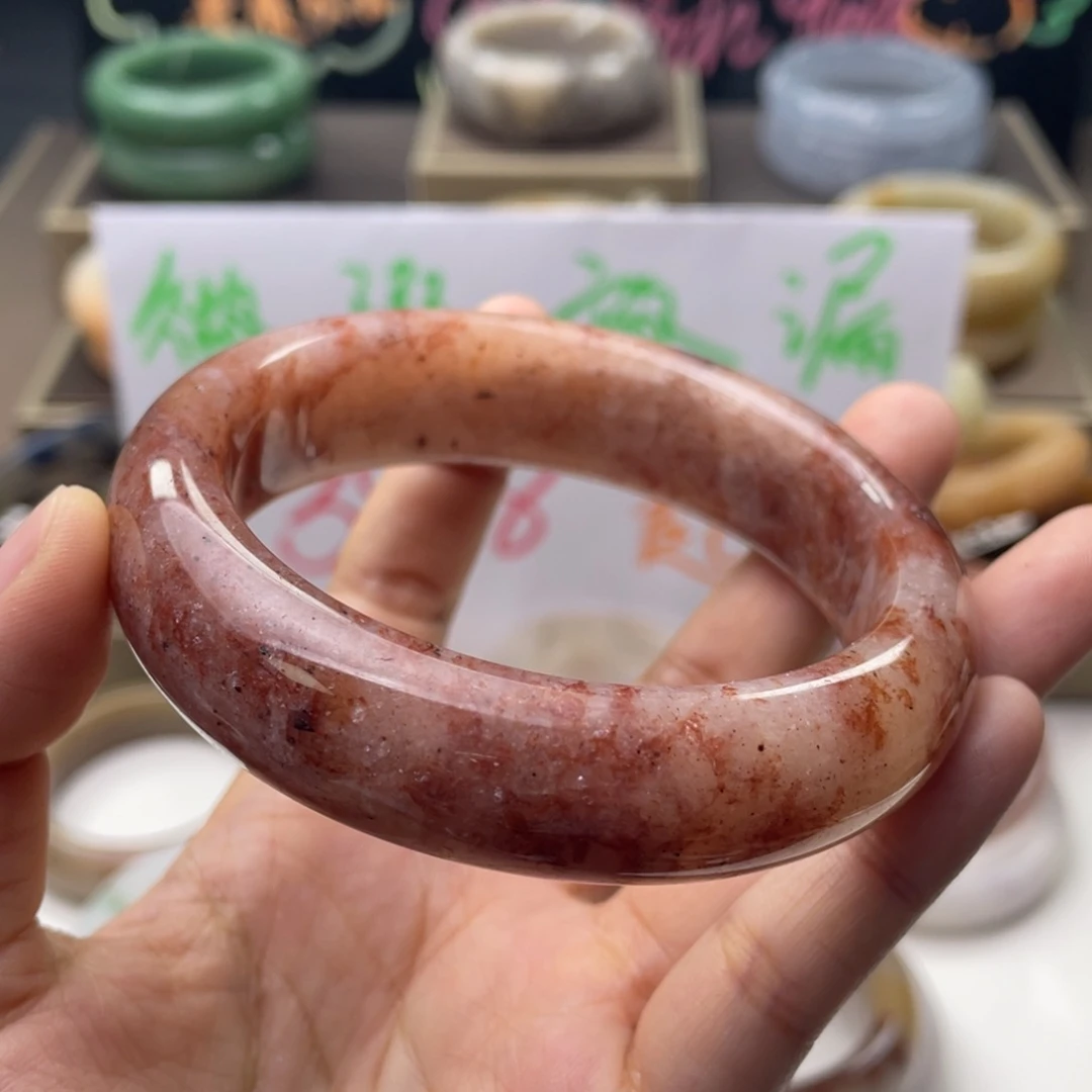 石英质玉（非洲翠）合金手镯