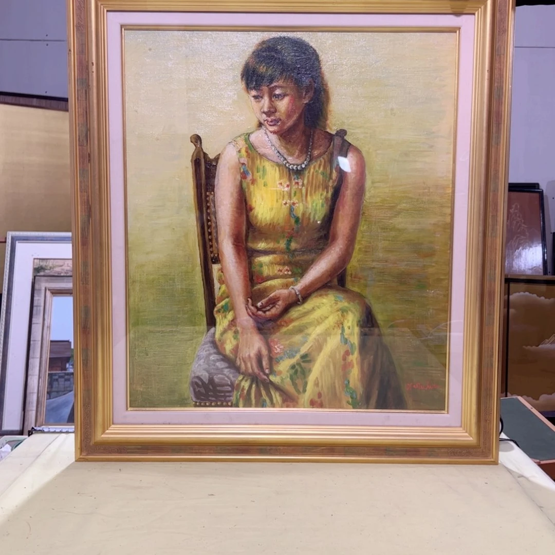 绘画天**淡屏风框画茶空间设计