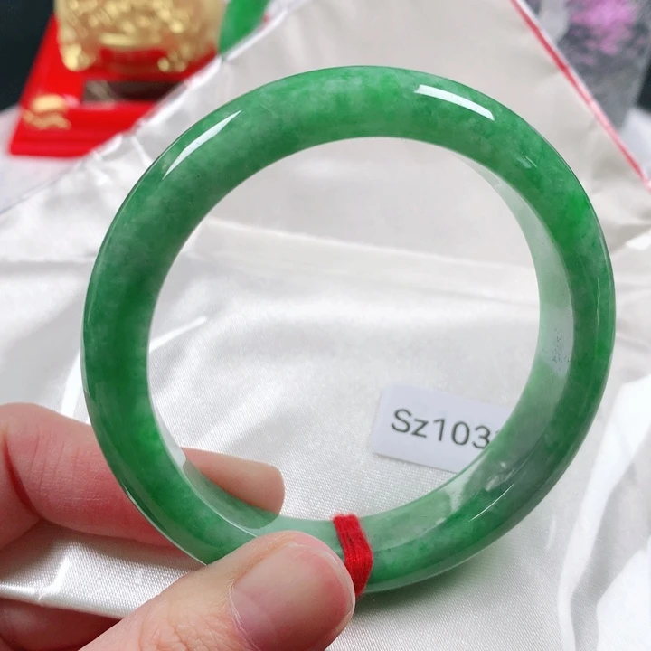 未镶嵌手镯翡翠缅甸天然A货翡翠手镯SZ1032圈口57