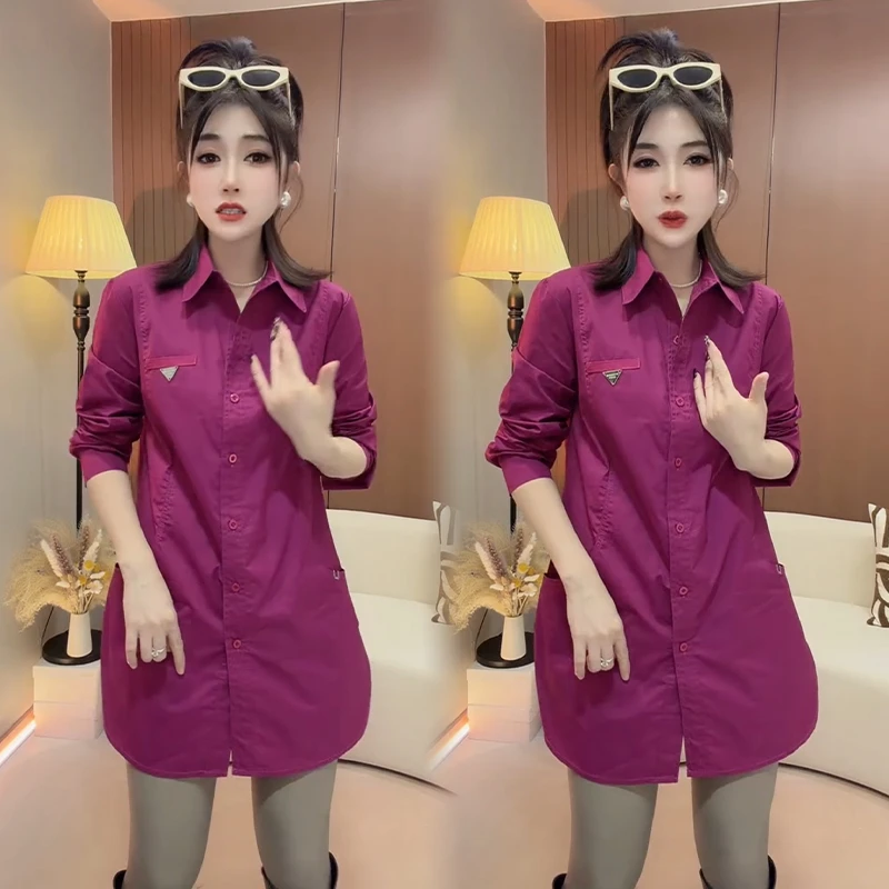 2025秋冬新款时尚显瘦气质网红高档洋气女高级百搭宽松大码衬衫潮
