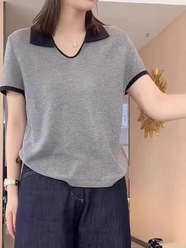 002【霞姐推荐】春夏新款大码百搭针织衫