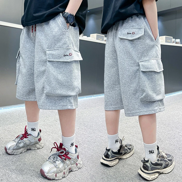 儿童夏季工装短裤潮酷男童夏款卫裤中大童潮款童装洋气6077薄款