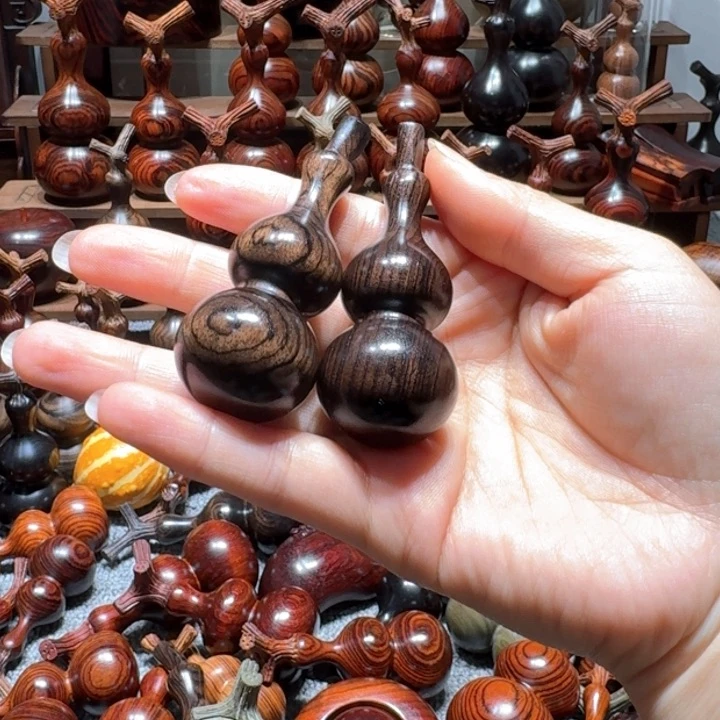 木紫光檀葫芦一对