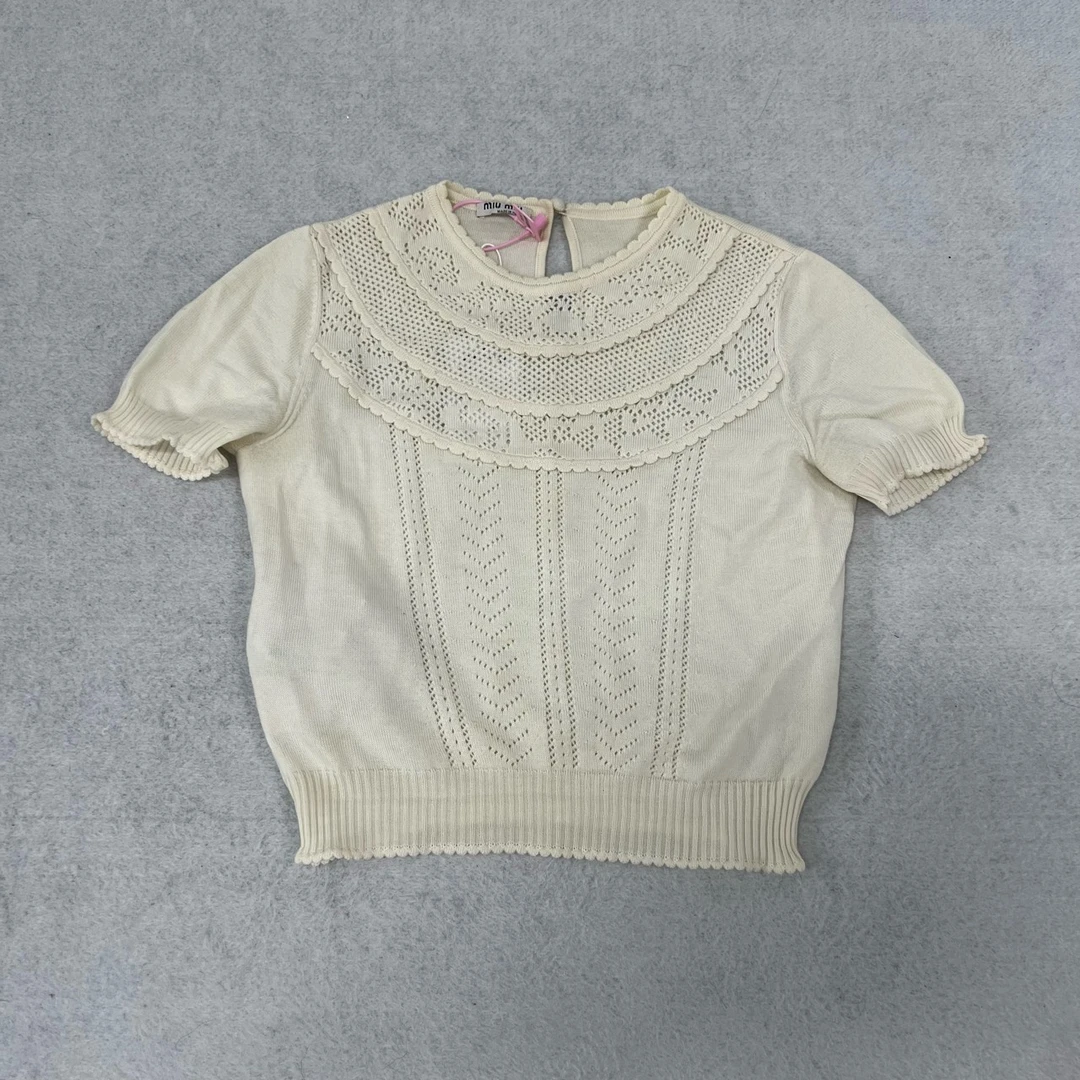 99新 MIU MIU/缪缪 miumiu 针织短袖