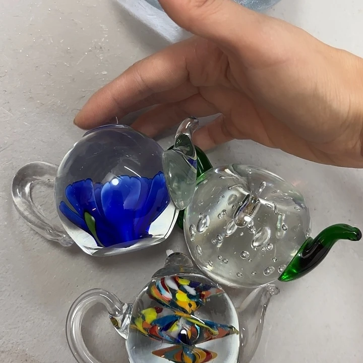 琉璃手工艺品微瑕3个