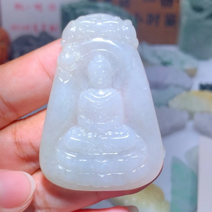 翡翠未镶嵌颈饰保真天然A货翡翠