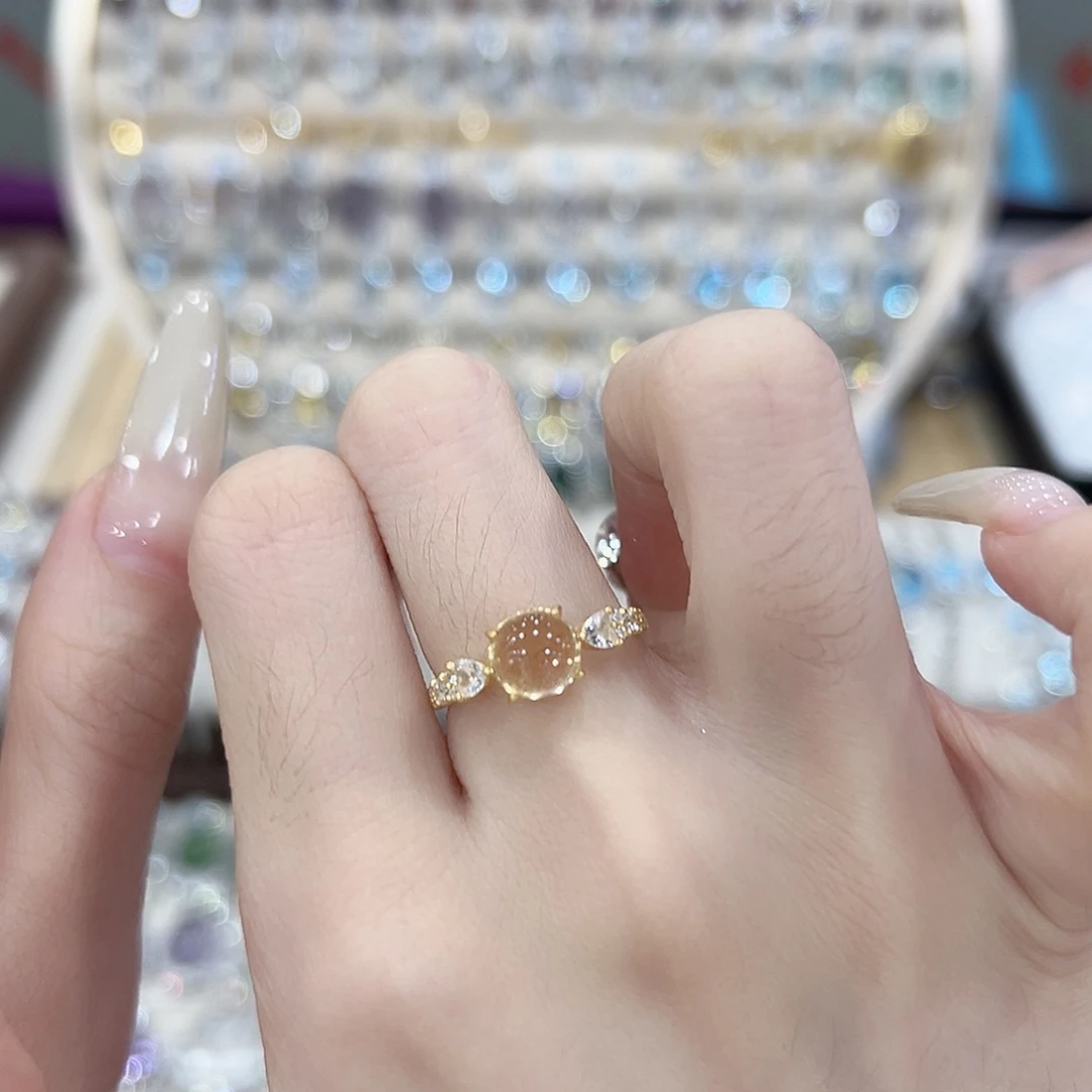 节****银S925镶嵌戒指黄晶