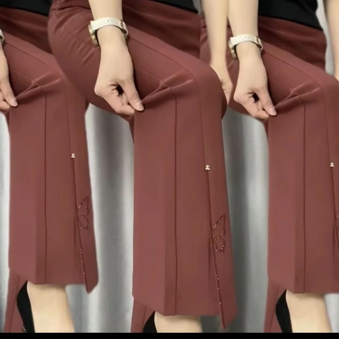 2025新款时尚百搭四面弹力微喇裤 显高收腰洋气百搭款显瘦气质女