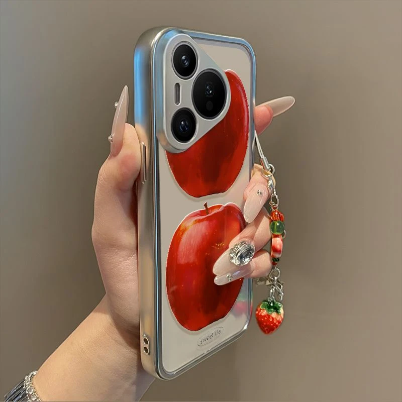 红色大水果适用iphone16pro手机壳网红爆款华为荣耀防摔OPPOVIVO