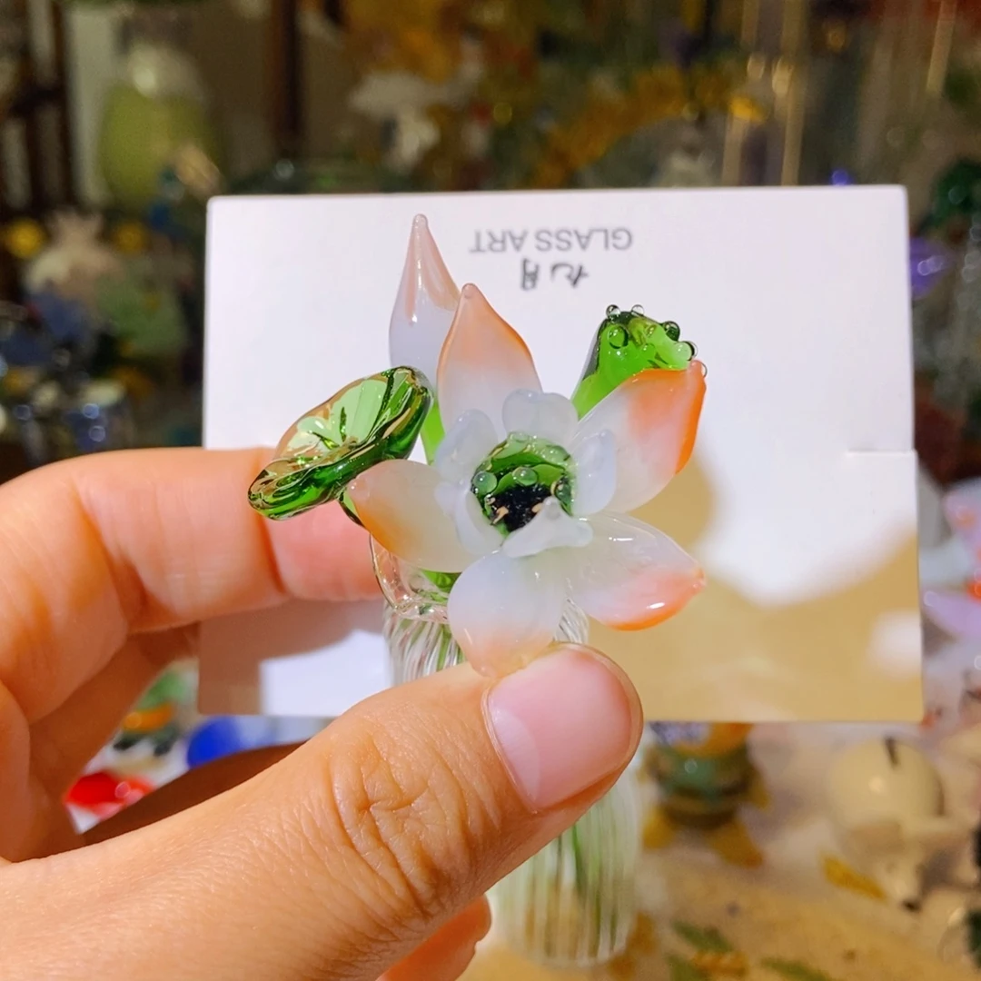 琉璃手工艺品荷花