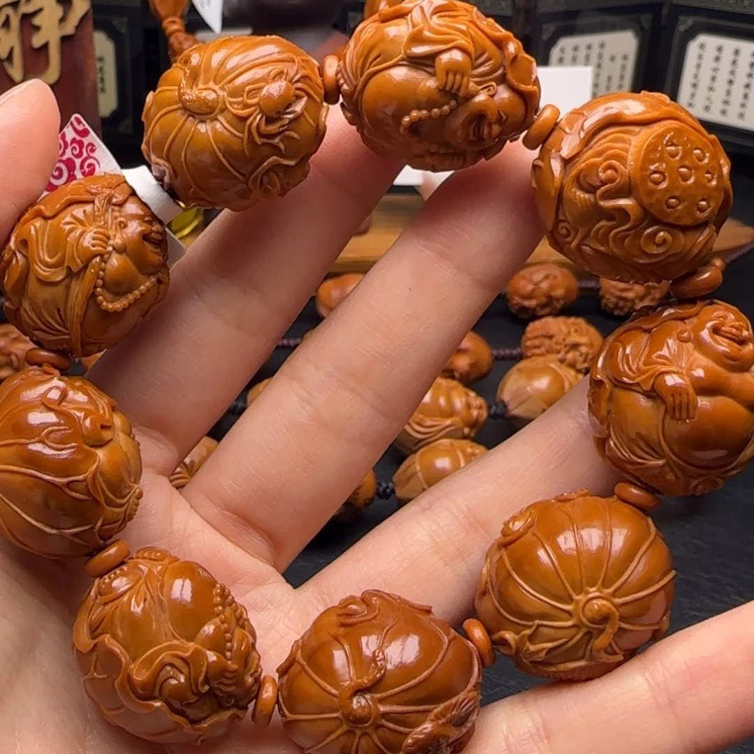 橄榄核手串/手链荷叶弥勒