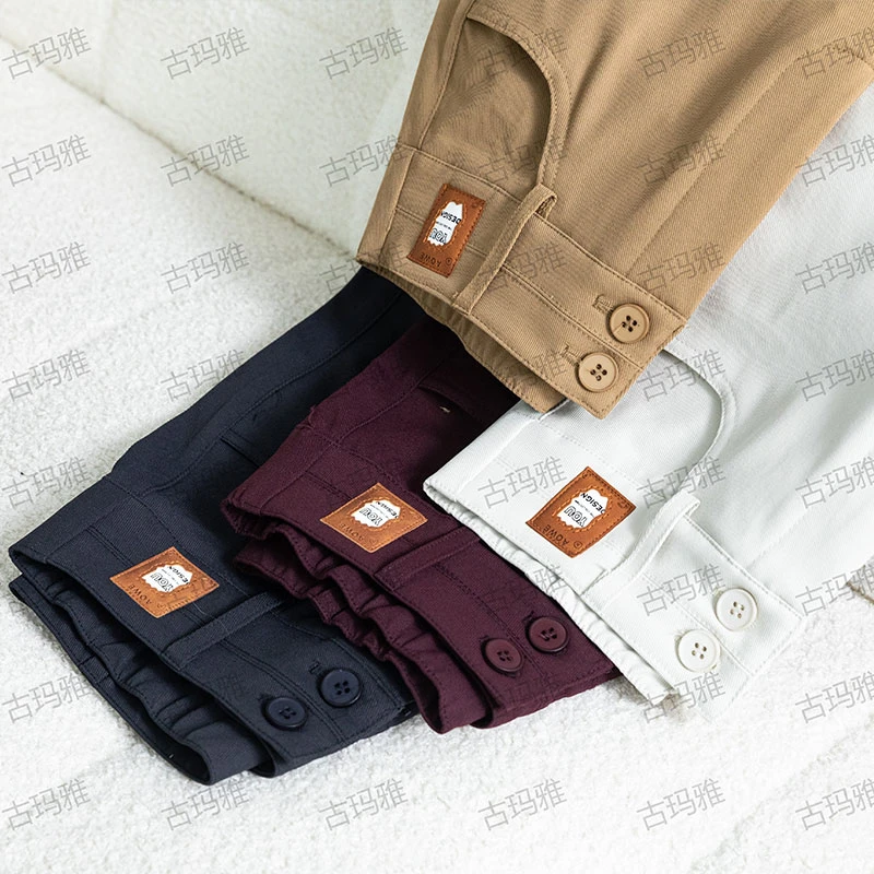 【轻奢专柜】早秋新款设计师定制款时尚高腰显瘦窄版直筒长裤