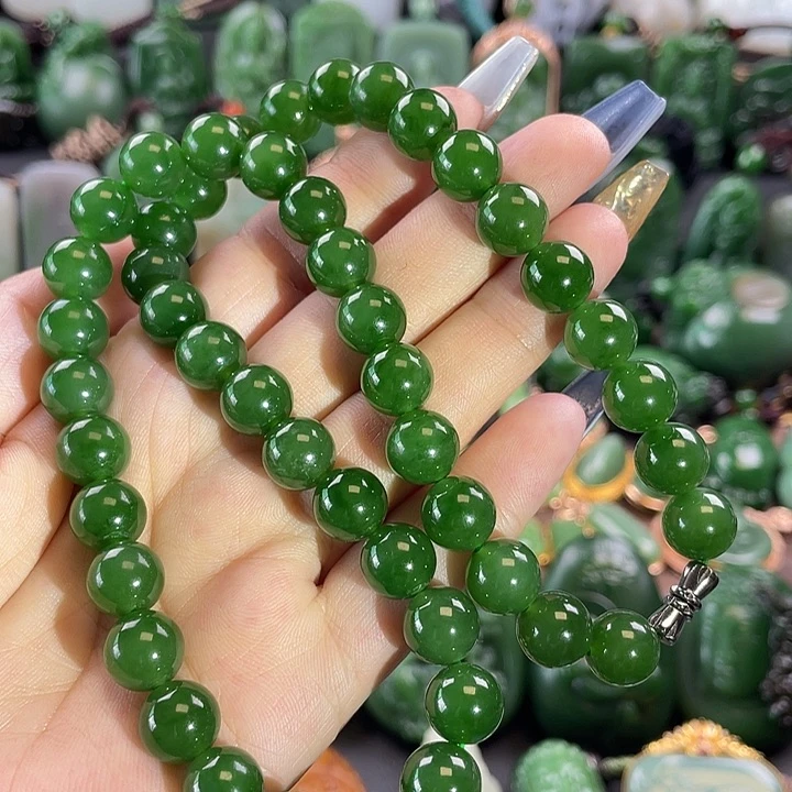 和田玉（碧玉）未镶嵌项链