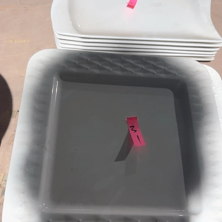 瓷11 英寸 平盘方盘 2 个