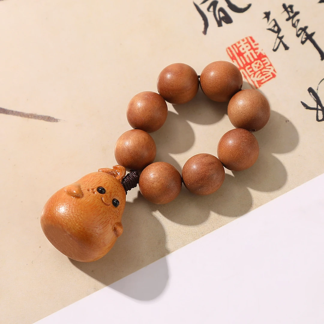 一了个卜没压梨绿檀手捻