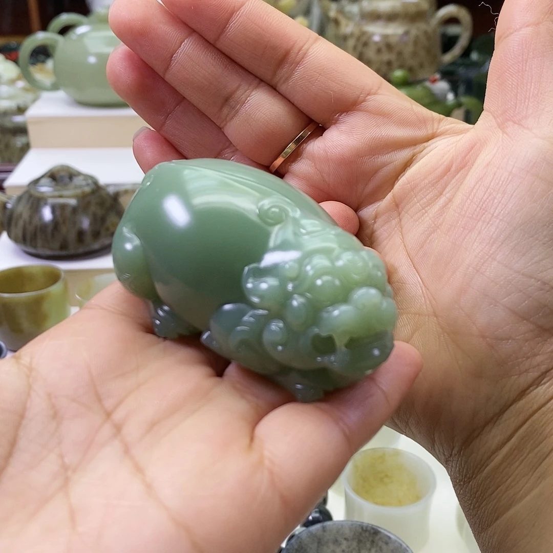 和田玉貔貅未镶嵌好*静