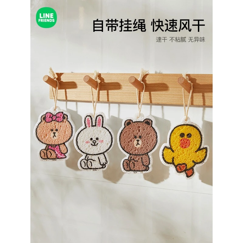 满朝佳木浆棉洗碗擦吸水不掉毛家用刷碗清洁布去污海绵厨房抹布