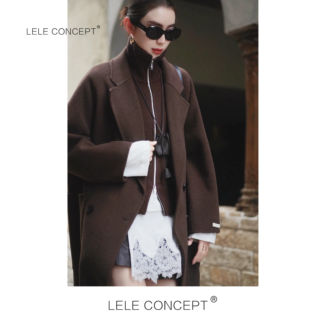 LELE CONCEPT 丨「丽」四扣双兜中款大衣D0124