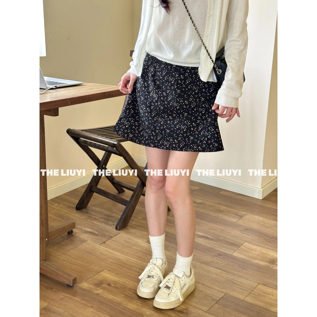 【LIUYI】韩系甜美A字碎花小短裙572619