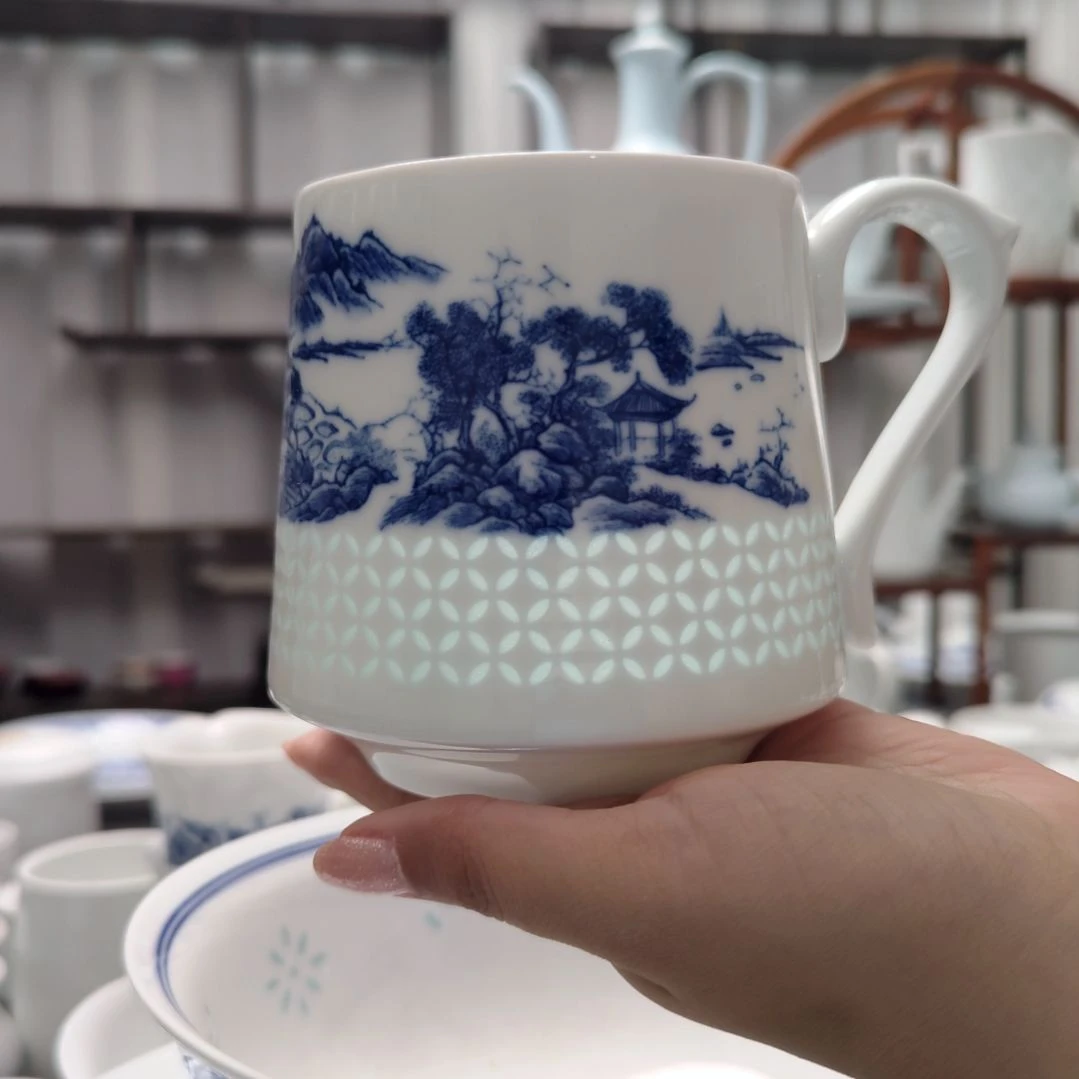 瓷江南韵茶漏杯身一个