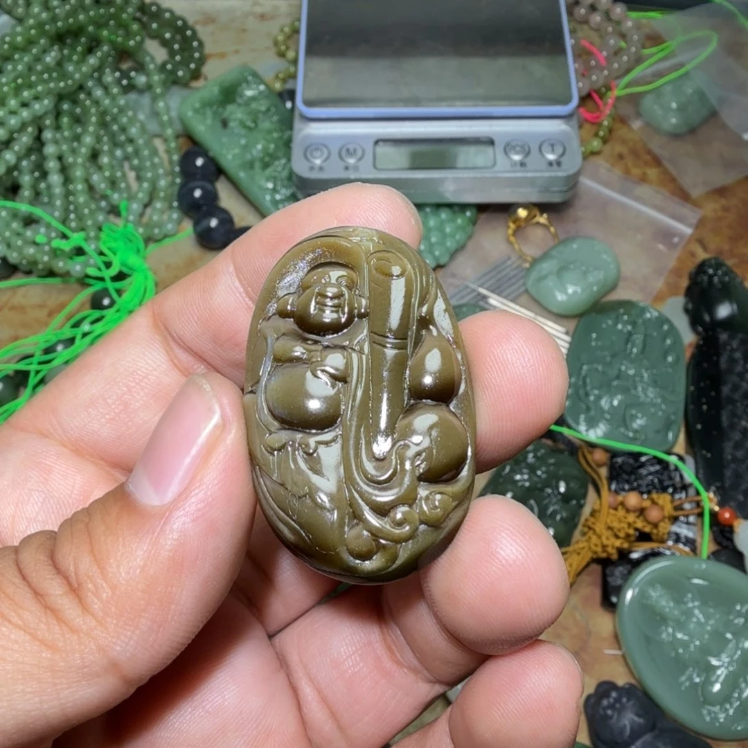 和田玉未镶嵌挂件