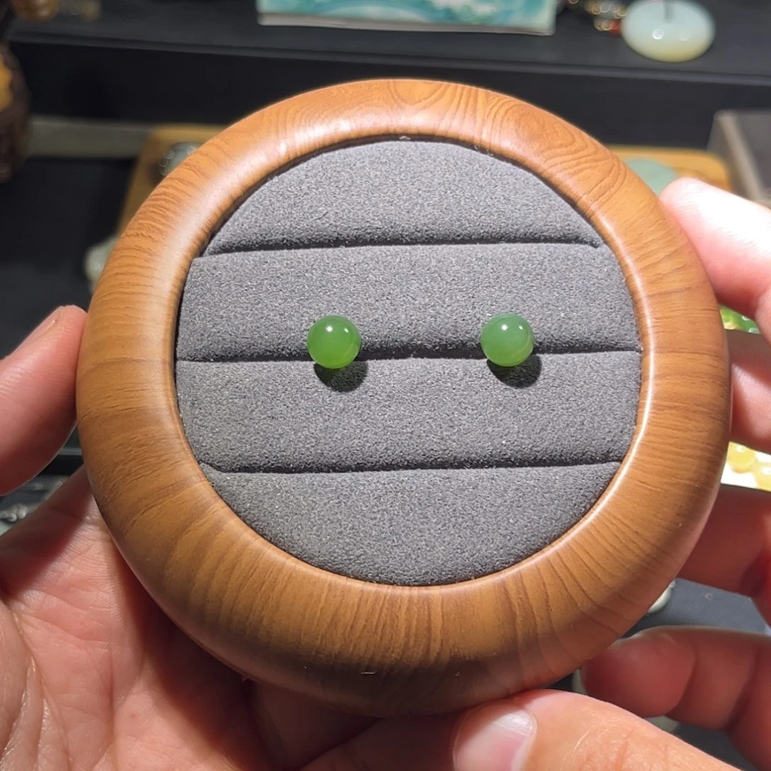 和田玉（碧玉）银S925镶嵌珠宝半成品