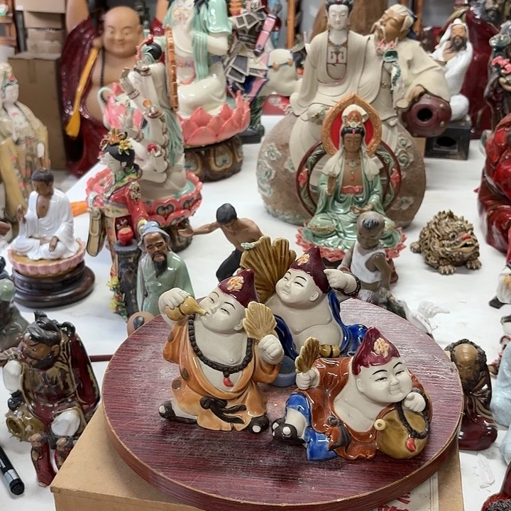 猎***人陶土陶瓷摆件石湾