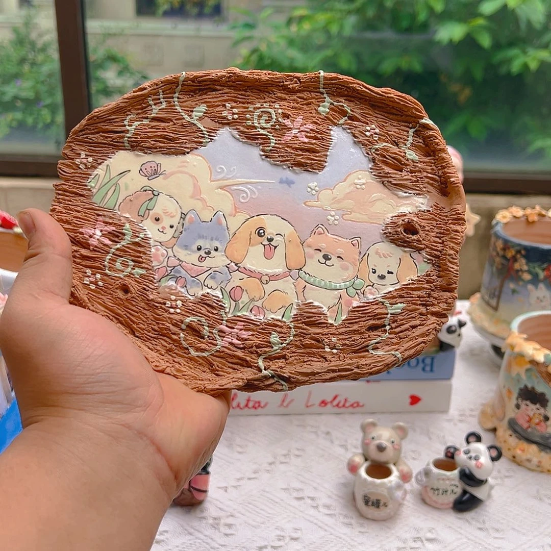 老梧家的手工多肉花盆