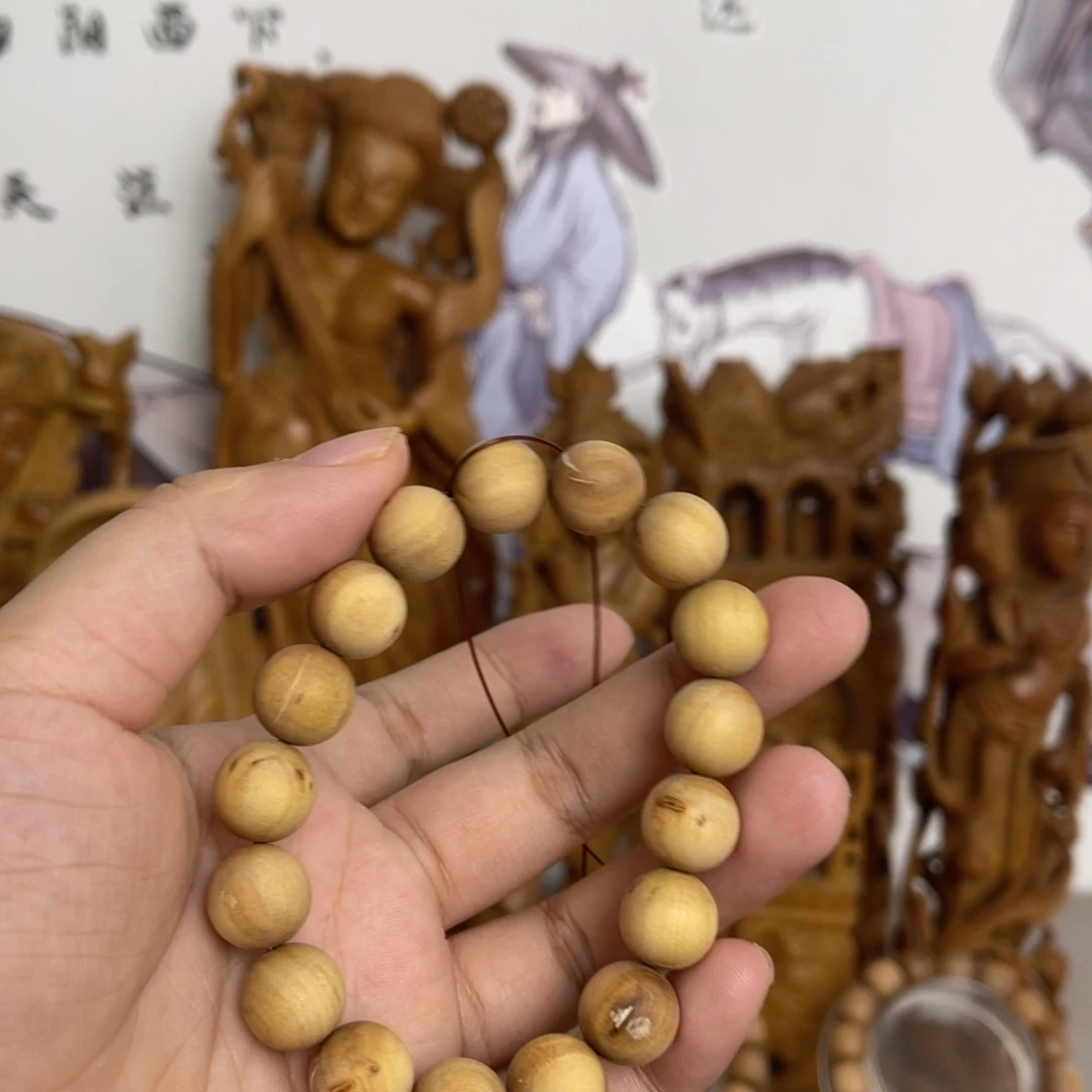 檀香木印度老山檀瑕疵珠