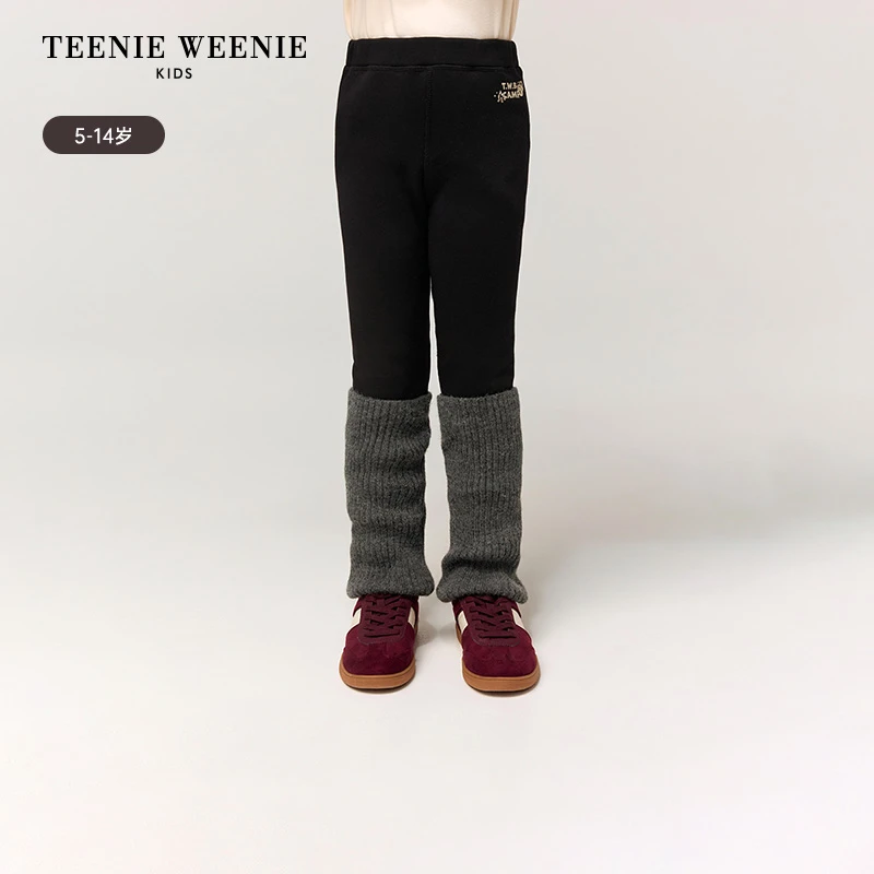 TeenieWeenie Kids小熊童装一体式袜套加绒打底鲨鱼裤TKTM258942I