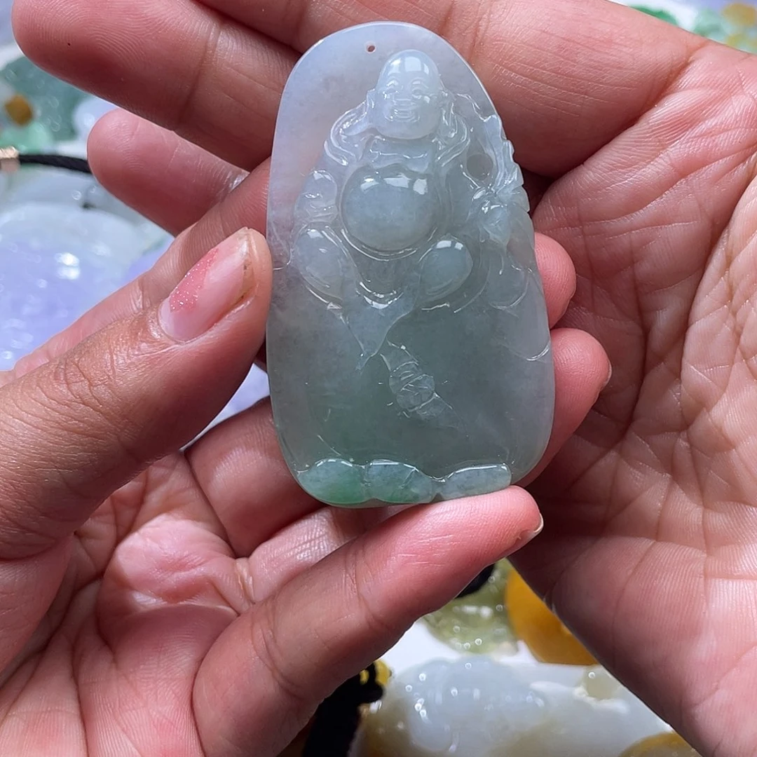 翡翠未镶嵌颈饰空*翡玉缘翡翠