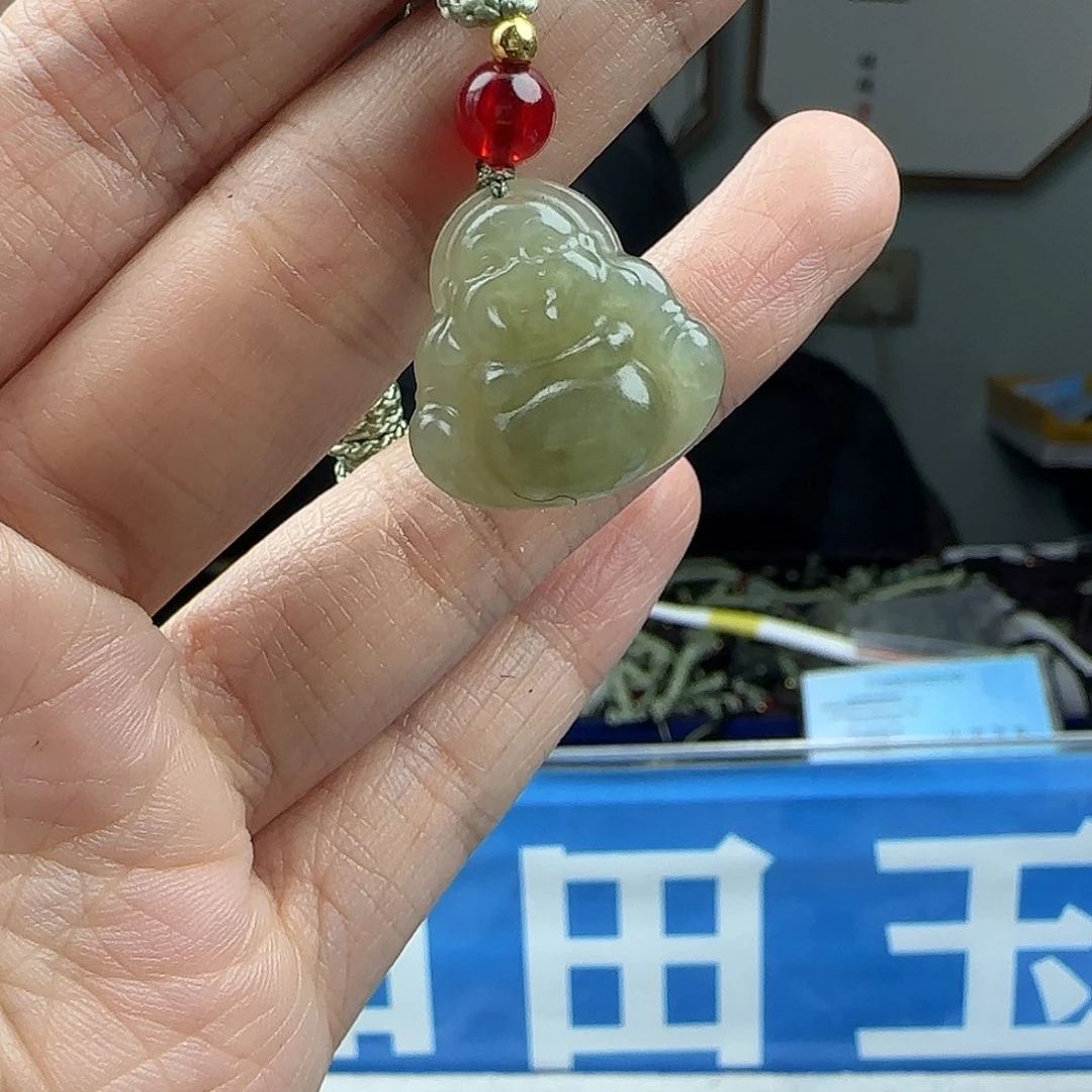 和田玉未镶嵌颈饰20mm