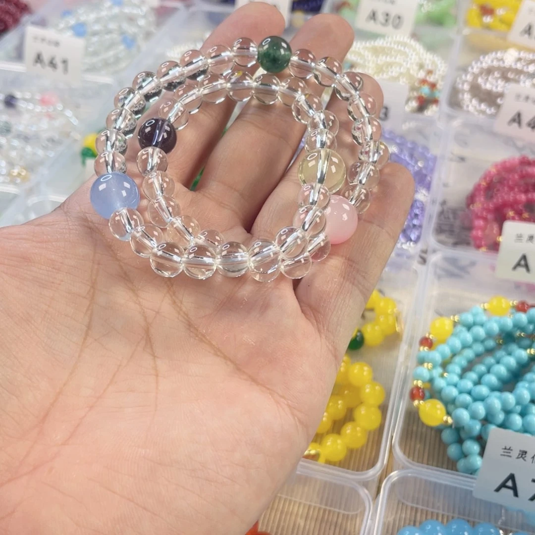 檀香紫檀（小叶紫檀）手串银S925镀金镶嵌