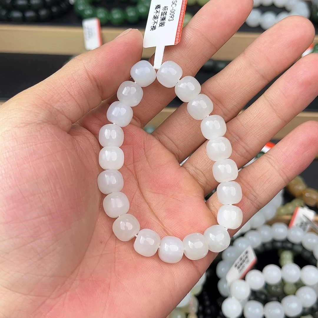 和田玉手串未镶嵌纯天然新疆和田玉且末天泰10mm