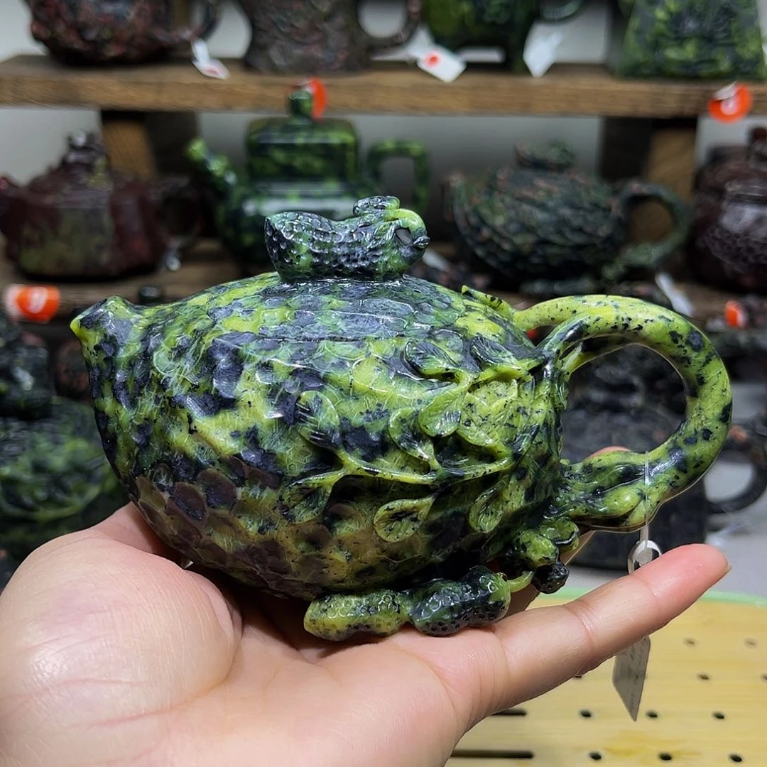 藏玉药王石花生壶220cc