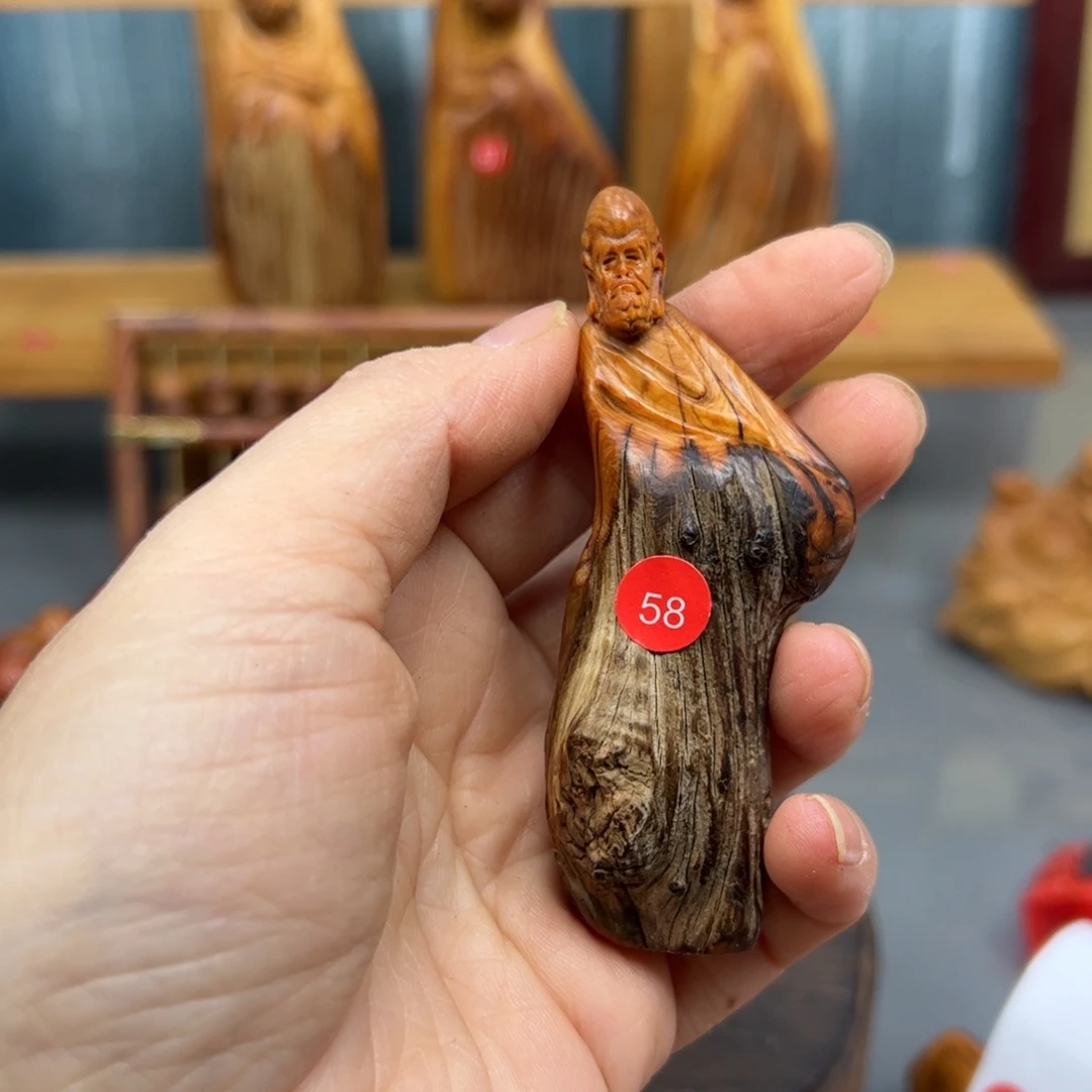 用***义木崖柏木摆件手把件，