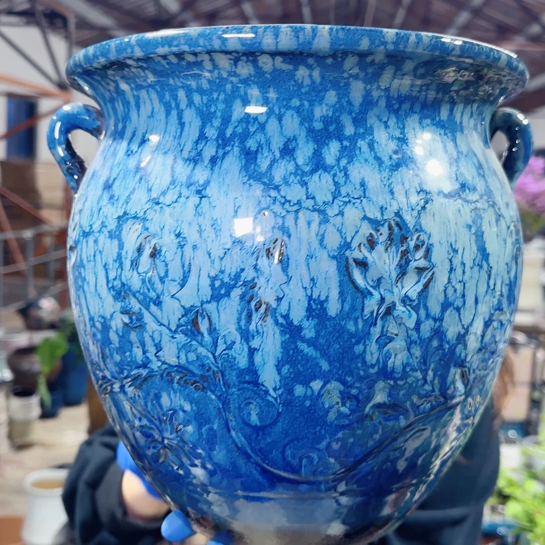 紫砂花盆高26口26