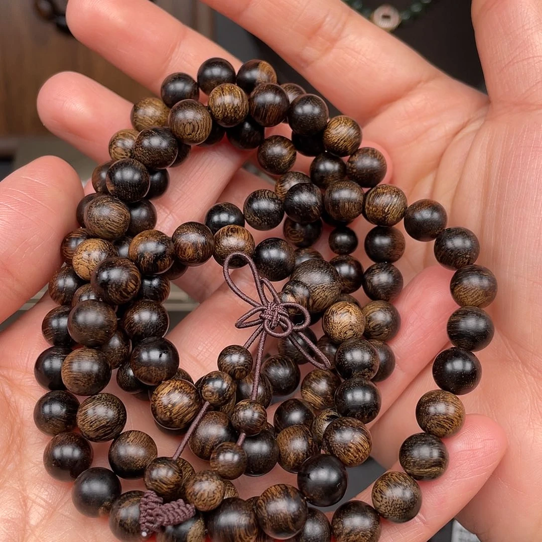 沉香手串越南芽庄白棋瘿子瘤疤