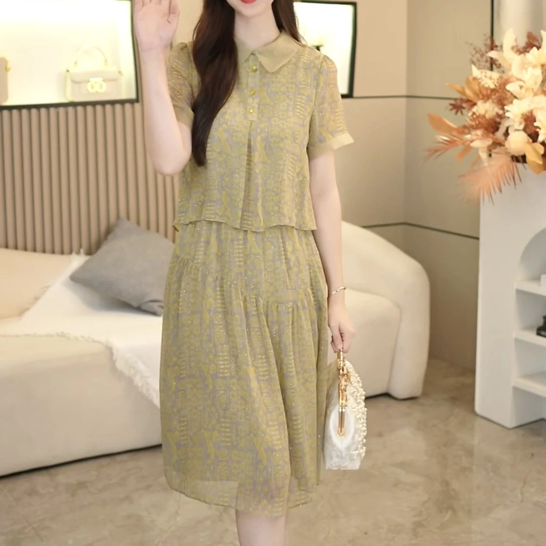 春夏秋套头A字纯色连衣裙显瘦法式气质女士夏季穿搭