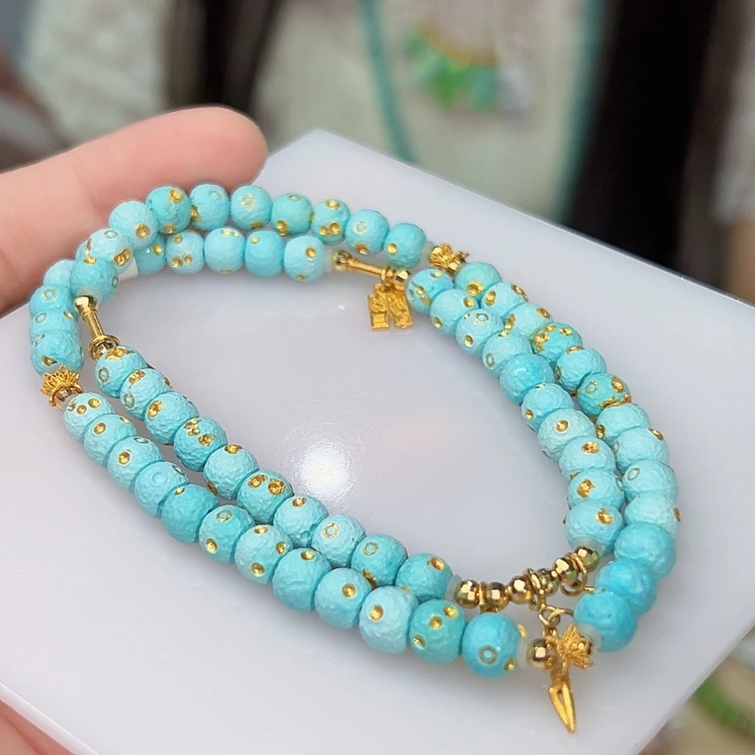 18K金镶嵌绿松石珠宝奇石